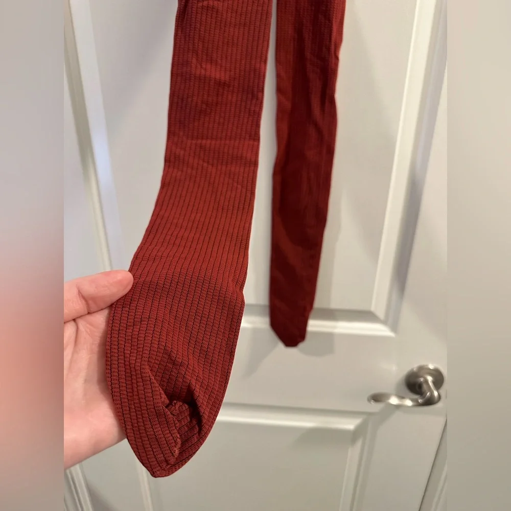 Wolford Patterned Thick Karter Fashion Tights in Red/Black